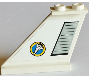 LEGO ocasní plocha 4 x 1 x 3 s Prostor Kyvadlová doprava logo a Flaps (Levá) Samolepka (2340)