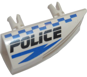 LEGO Vozidlo Postranní Flaring Intake 1 x 4 s Modrá Checkered Policie logo - Pravá (30647 / 41026)