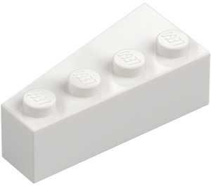 LEGO Bílá Klín Kostka 2 x 4 Pravá (41767)