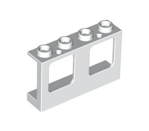 LEGO White Okno Rám 1 x 4 x 2 s dutými hřeby (61345)