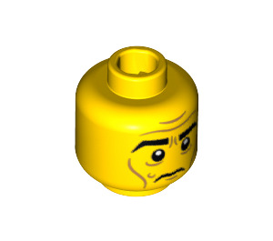 LEGO Abraham Lincoln Minifigure Hlava (Zapuštěný masivní čep) (3626 / 15897)