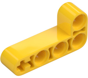 LEGO Žlutá nosník 2 x 4 Ohnutý 90 stupně, 2 a 4 otvory (32140 / 42137)