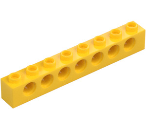 LEGO Žlutá Kostka 1 x 8 s otvory (3702)