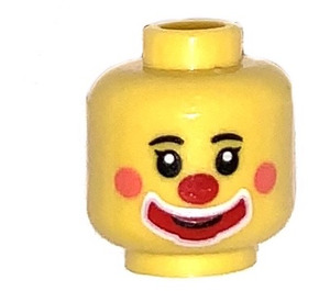 LEGO Clown Hlava s Červená Cheeks (Zapuštěný pevný cvoček) (3274)