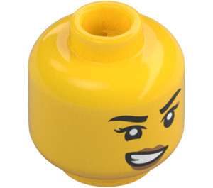 LEGO Gamer, ženský (60388) Minifigurka Hlava (Zapuštěný pevný cvoček) (3626 / 101417)