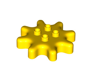 LEGO Duplo Yellow Ozubené kolo Kolo Z8 s Tube s o Clutch Power (26832)