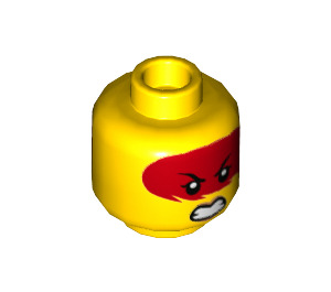 LEGO Harumi Minifigure Hlava (Zapuštěný masivní čep) (3626 / 39059)