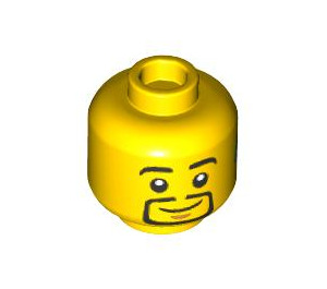 LEGO Hlava s Goatee a Hearing Device (Zapuštěný masivní čep) (3626 / 101368)