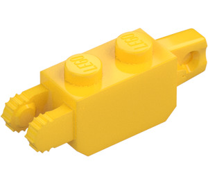 LEGO Žlutá Závěs Kostka 1 x 2 Vertikální Zamykání Dvojité (30386 / 39893)