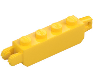 LEGO Žlutá Závěs Kostka 1 x 4 Zamykání Dvojité (30387 / 54661)