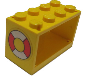 LEGO Hadička Reel 2 x 4 x 2 Držák s Life Prsten Samolepka (4209)