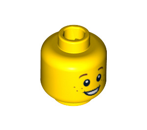 LEGO Minifigure Hlava s Surprised Smile a Freckles (Zapuštěný masivní čep) (12327 / 90787)