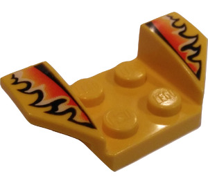 LEGO Blatník Deska 2 x 2 s Flared Kolo Arches s Flames (41854)
