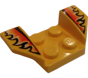 LEGO Blatník Deska 2 x 2 s Flared Kolo Arches s Flames (41854 / 43402)