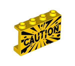 LEGO Panel 1 x 4 x 2 s "Caution" a Explosion Burst (14718 / 74082)