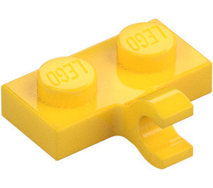 LEGO Žlutá Deska 1 x 2 s Horizontální klip (11476 / 65458)