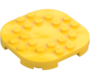 LEGO Žlutá Deska 6 x 6 x 0.7 Kolo Semicircle (66789)