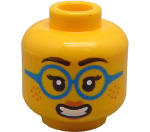 LEGO Policie Cadet, Female (Swept Fringe s Koňský ohon) Minifigure Hlava (Zapuštěný masivní čep) (3626 / 101372)