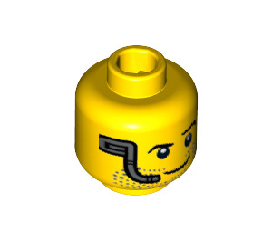 LEGO Prostor Miner Hlava s Stubble a Headset (Zapuštěný masivní čep) (3626 / 18174)