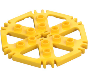 LEGO Technic Deska 6 x 6 Hexagonal s Six Paprsky a Clips s dutými cvočky (64566)