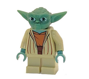 LEGO Yoda s Pískově zelená Skin a Šedá Vlasy Minifigurka