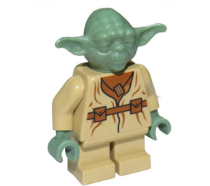 LEGO Yoda s Pískově zelená Skin a Prostý Hlava Minifigurka