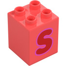 Duplo Kostka 2 x 2 x 2 s Letter "S" Dekorace (31110 / 65940)