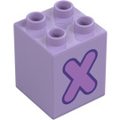 Duplo Kostka 2 x 2 x 2 s Letter "X" Dekorace (31110 / 65975)