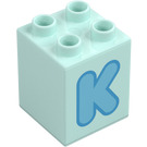 Duplo Kostka 2 x 2 x 2 s Letter "K" Dekorace (31110 / 65928)