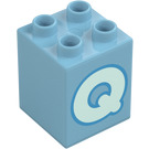 Duplo Kostka 2 x 2 x 2 s Letter "Q" Dekorace (31110 / 65938)