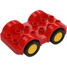 Duplo Auto s Černá Kola a Žlutá Hubcaps (11970 / 35026)