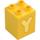 Duplo Kostka 2 x 2 x 2 s Letter "Y" Dekorace (31110 / 65977)