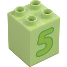 Duplo Kostka 2 x 2 x 2 s Number 5 (31110 / 77922)