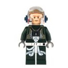 LEGO A-Křídlo Pilot s Tmavě zelená Jumpsuit (Zamračená tvář / Scared) Minifigurka