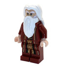 LEGO Albus Dumbledore s Tmavě červená Robe a Bílá Vlasy Minifigurka