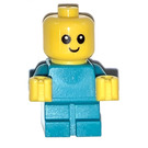 LEGO Dítě s Dark Turquoise Jumper Minifigurka