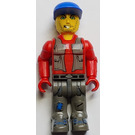 LEGO Bank Robber s Dark Šedá Nohy a Red Košile Minifigurka