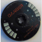 LEGO Disk 3 x 3 s Danger - Field Generator Samolepka (2723)