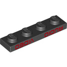 LEGO Deska 1 x 4 s "Audio Video" (3710 / 69923)