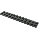LEGO Black Plate 2 x 12 (2445)