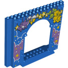 LEGO Panel 4 x 16 x 10 with Gate Hole with Teddy bears, stars and purple clouds (50142)