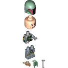 LEGO Boba Fett s Tmavě žlutohnědá Pauldron a Printed Paže Minifigurka