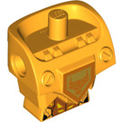 LEGO Minifigure Trup s oranžový a Gold Circuitry a oranžový Bull Hlava (24128)