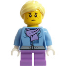 LEGO Child Modrá Jacket s Light Purple Šátek Minifigurka