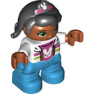 LEGO Child with Black Hair and Rabbit Top Dvojitá postava