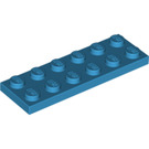 LEGO Dark Azure Deska 2 x 6 (3795)