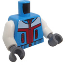 LEGO Žena s Tmavě azurová Zipped Bunda Minifigurka Trup (973 / 76382)