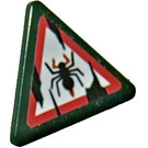 LEGO Trojúhelníkový Sign s Worn Pavouk Warning Samolepka s děleným klipem (30259)