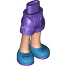 LEGO Boky s Rolled Nahoru Shorts s Modrá Shoes s Purple Laces s tlustým pantem (35557)