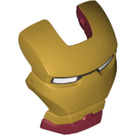 LEGO Iron Man Hledí s Gold Face a White Eyes (10539 / 14035)